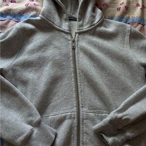 Brandy Melville Light Grey Zip Up